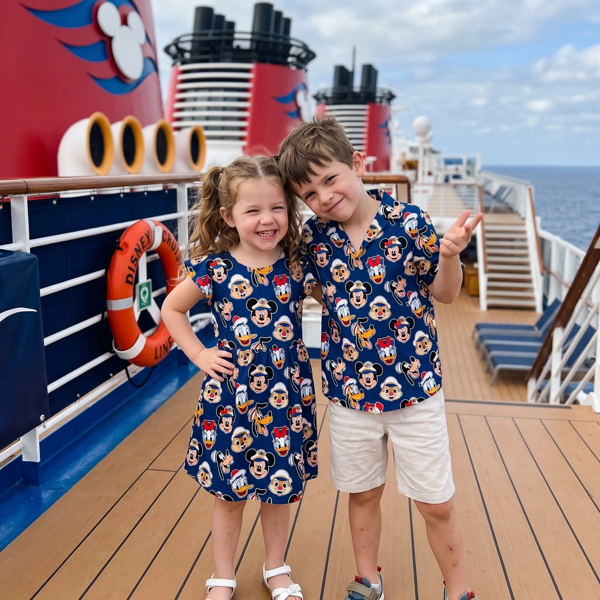 Disney Cruise Family Matching Outfits, Mickey Minnie Nautical Shirts and Dresses - Image 4