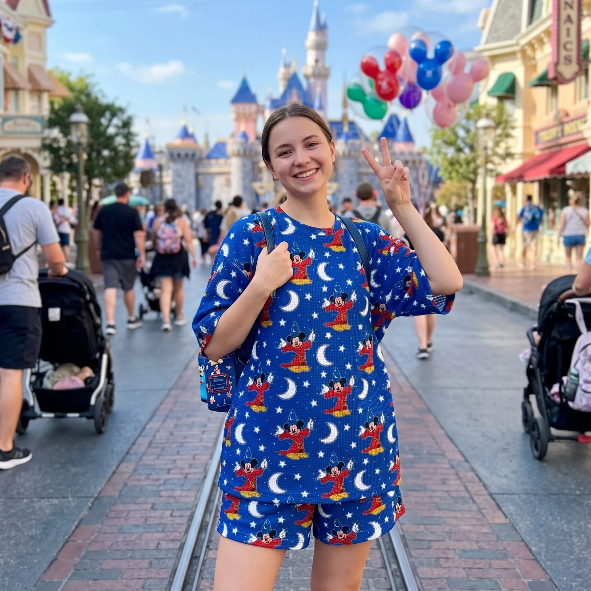 Disney Sorcerer Mickey Mouse Lounge Sets, Fantasia Mickey Shirt and Shorts Set - Image 6