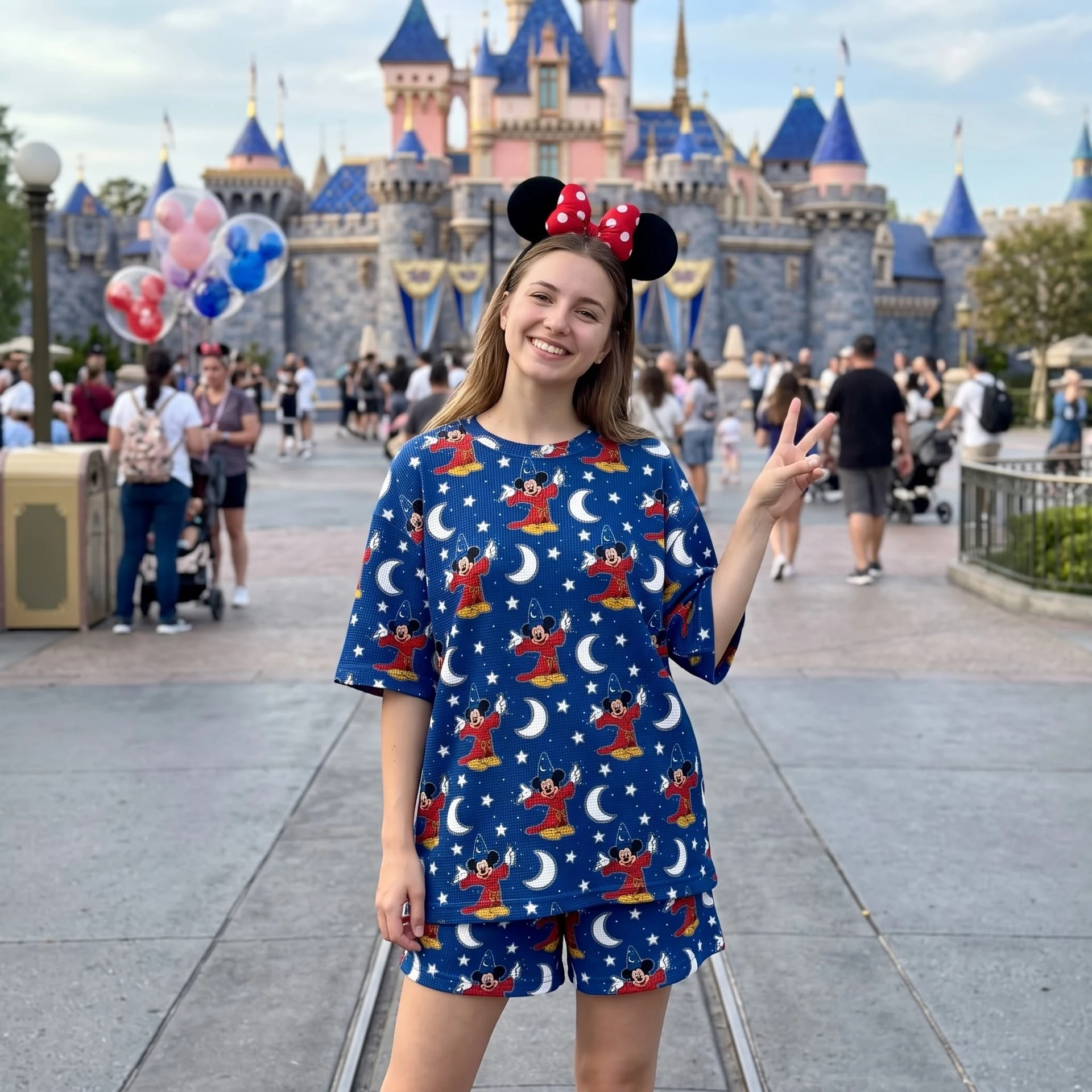 Disney Sorcerer Mickey Mouse Lounge Sets, Fantasia Mickey Shirt and Shorts Set - Image 5