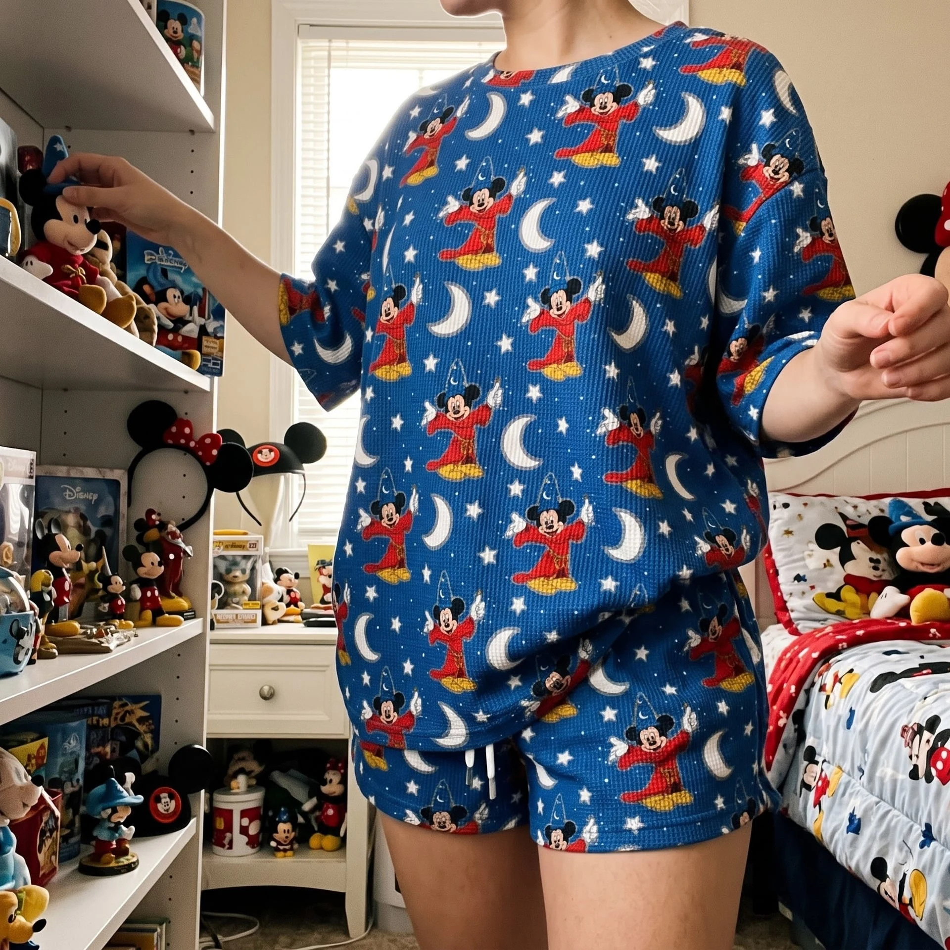 Disney Sorcerer Mickey Mouse Lounge Sets, Fantasia Mickey Shirt and Shorts Set - Image 4