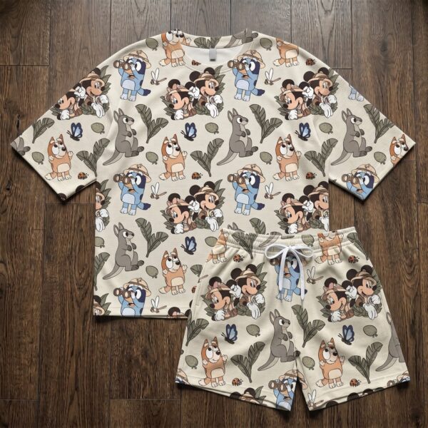 Disney Pirate Minnie Mouse Lounge Sets, Disney Cartoon Jungle Adventure Shirt and Shorts