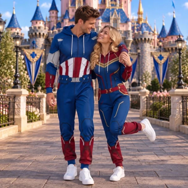 Christmas Patriotic Shield Hero Costume Jumpsuit, Star Superhero Tracksuit, Comic Hero Cosplay Outfit